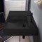 Matte Black Ceramic Wall Mounted or Vessel Sink With Counter Space